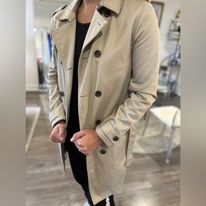 Topman Double Breasted Trench Coat